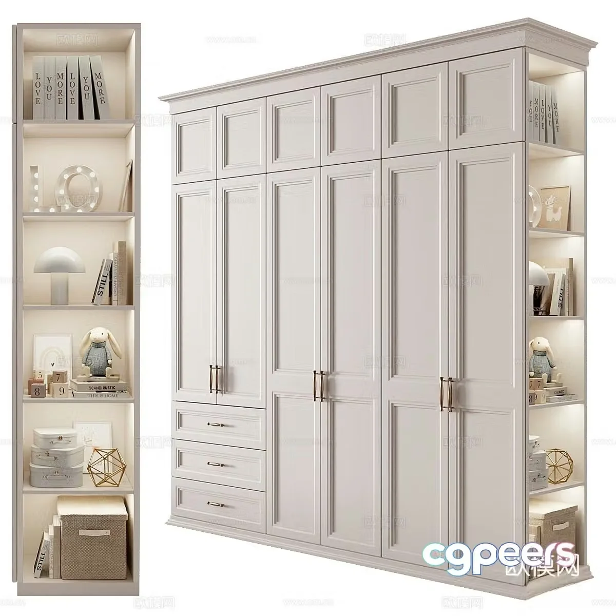 New Chinese style wardrobe 3d model