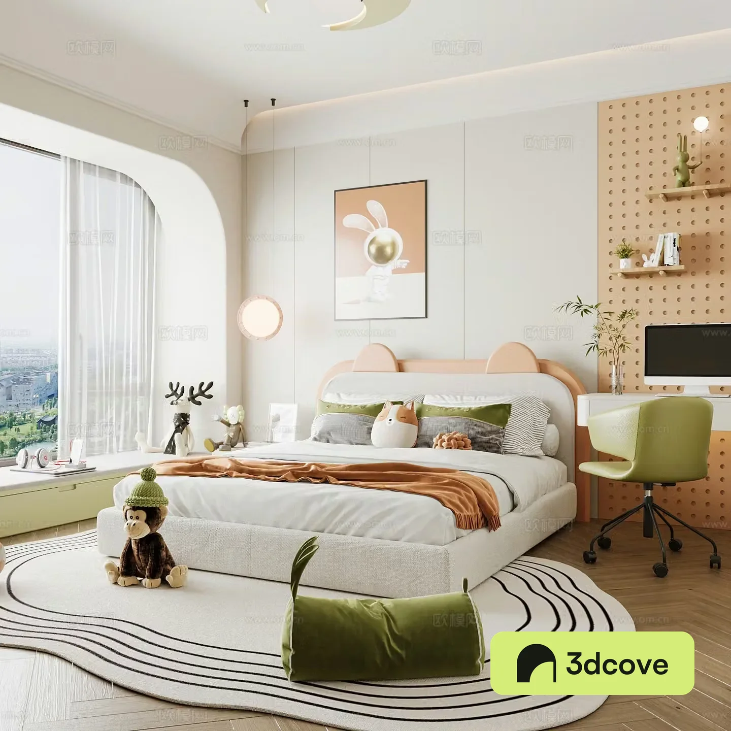 Modern children’s room boy’s room girl’s room children’s bed children’s wardrobe children’s desk