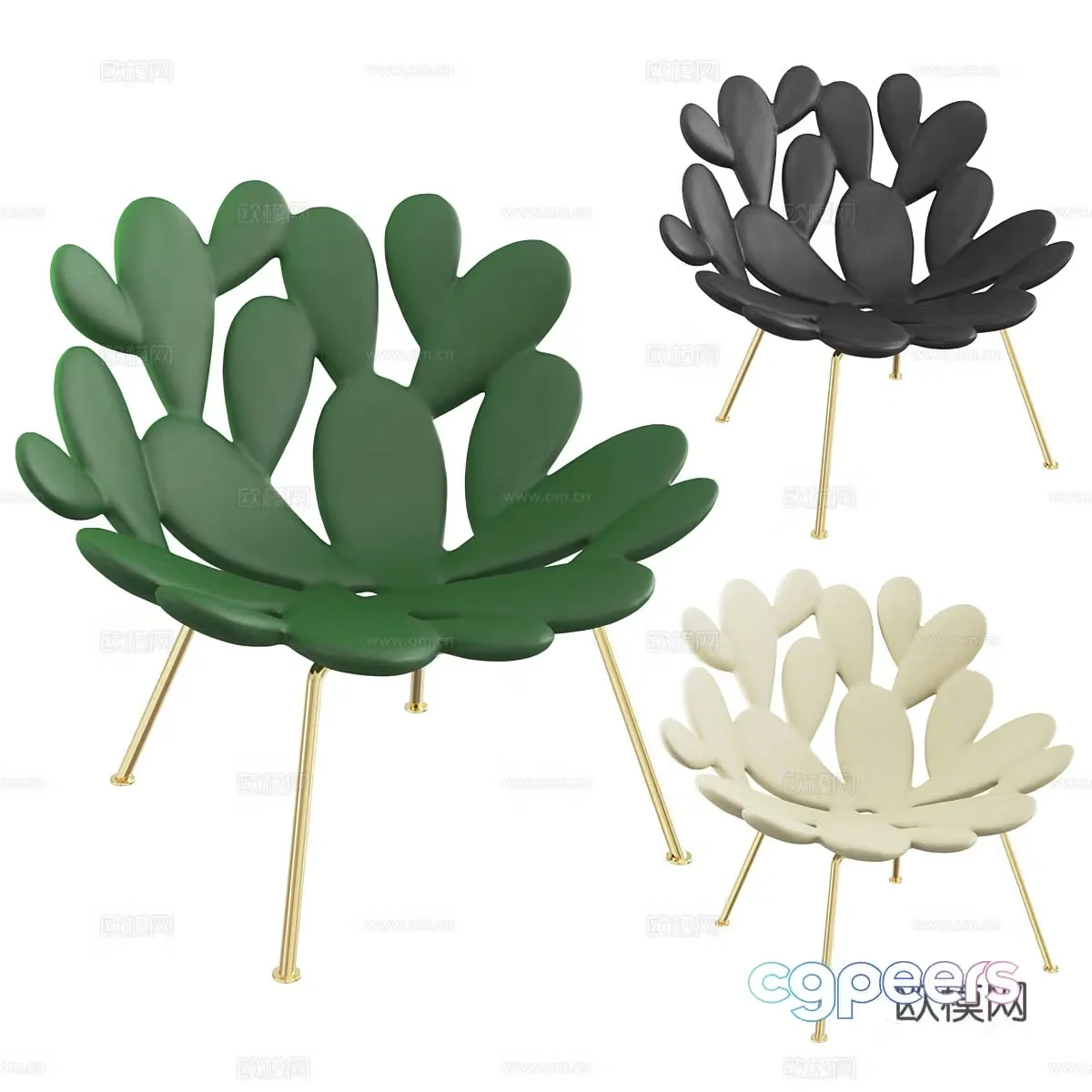 Modern Nordic leisure chair 3d model