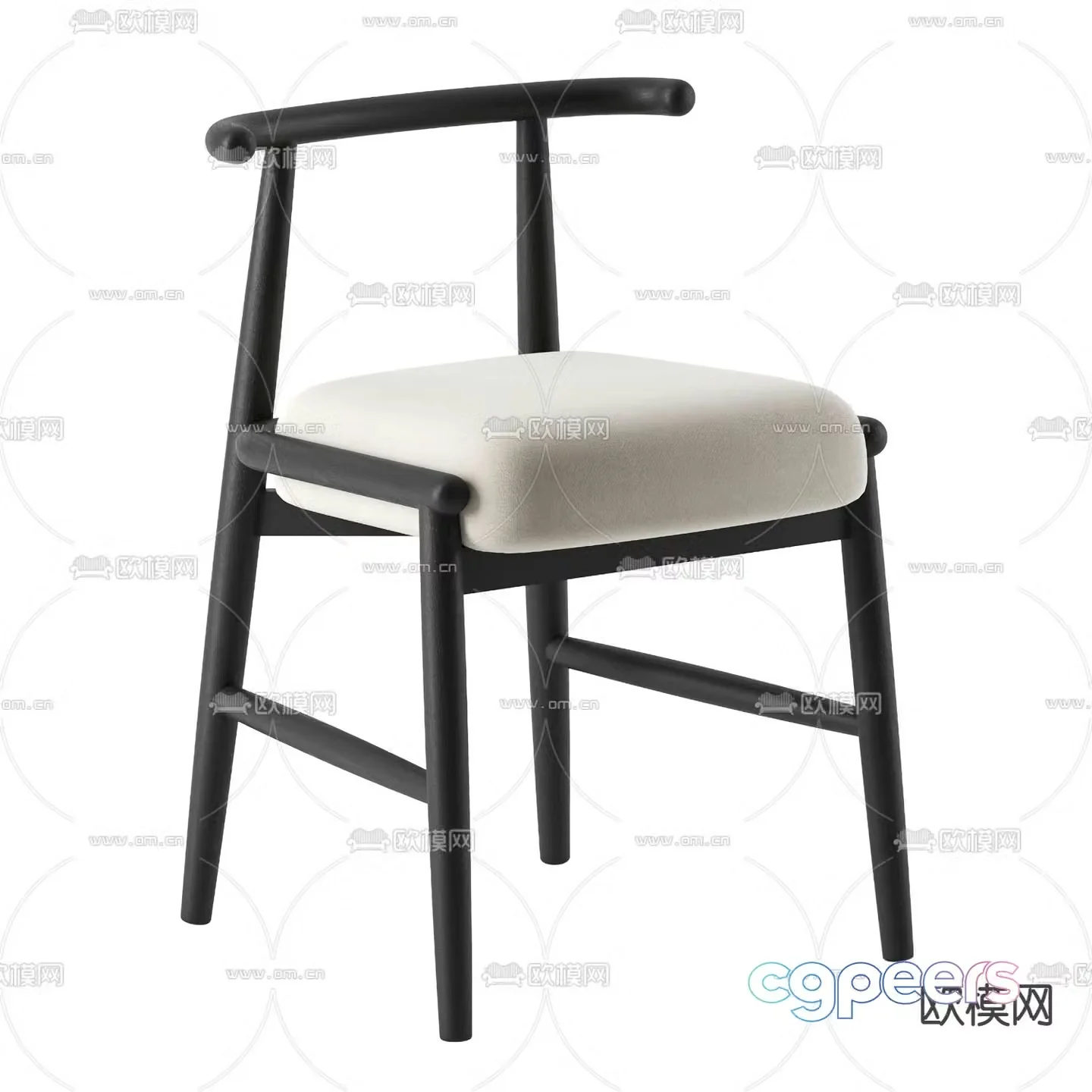 Meridiani modern single chair 3d model