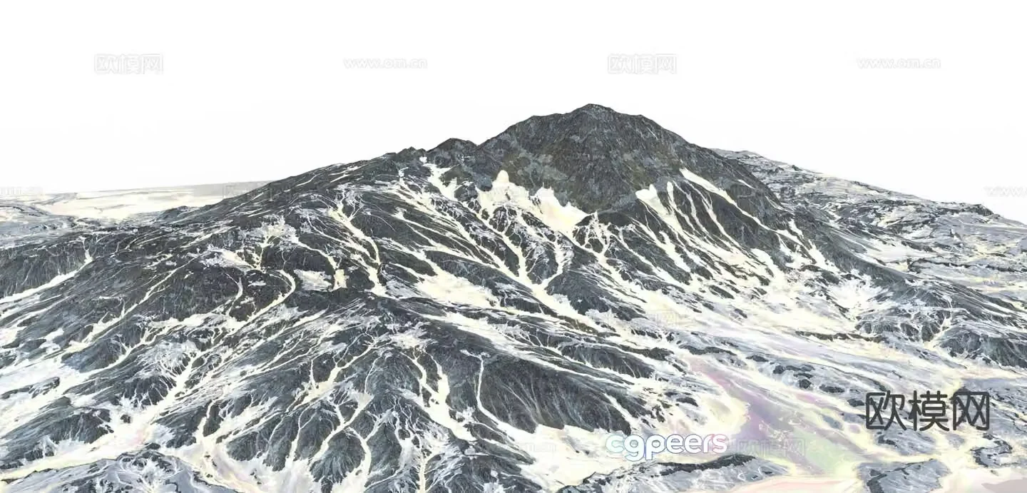 Outdoor landscape mountain landscape 3d model