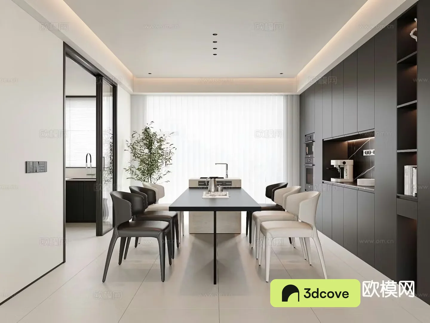 Modern minimalist restaurant