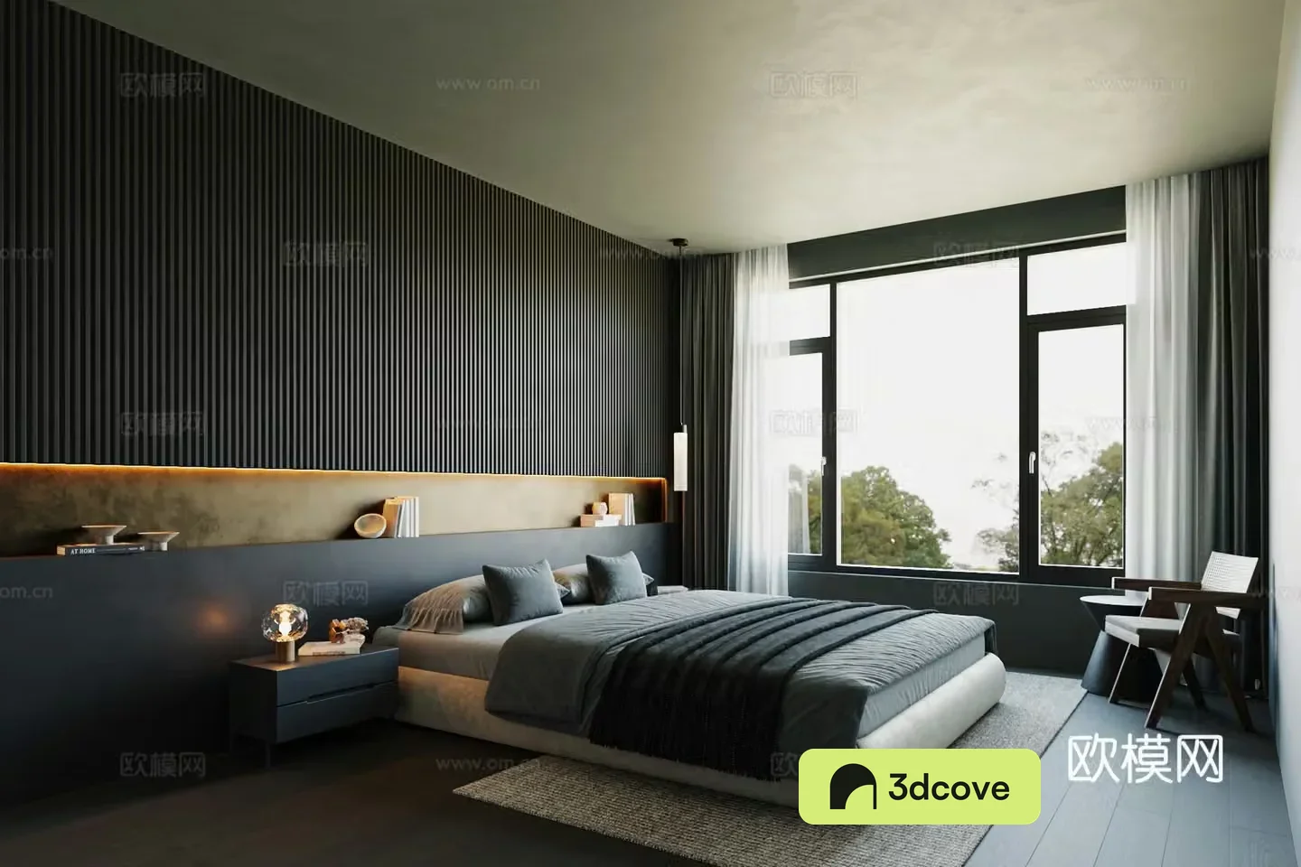 Dark bedroom modern bedroom