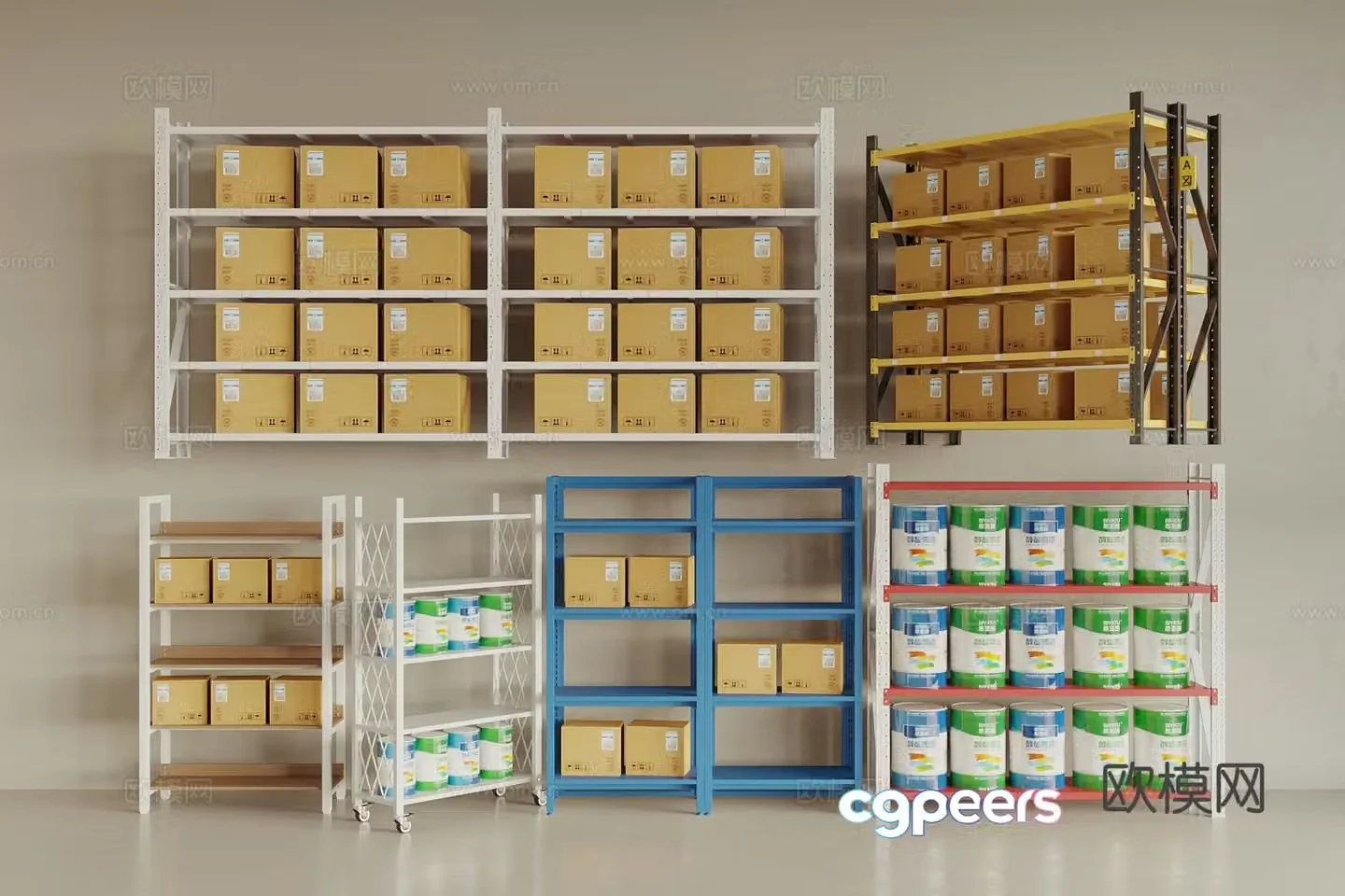 Express shelf display rack storage rack 3d model