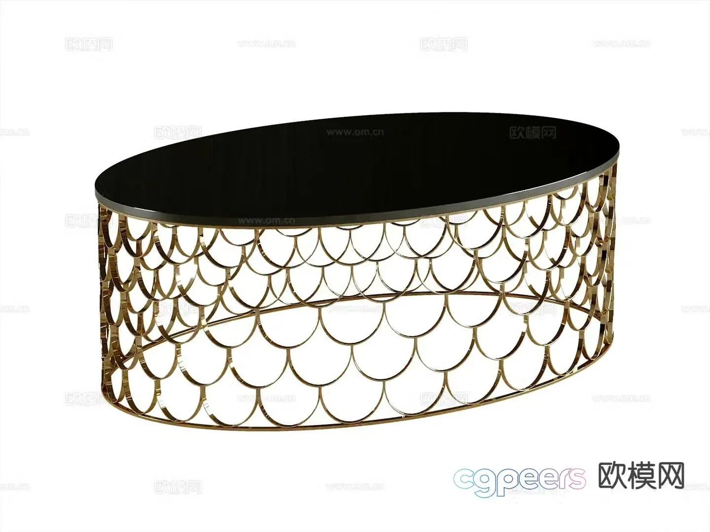 Italian light luxury coffee table 3D model
