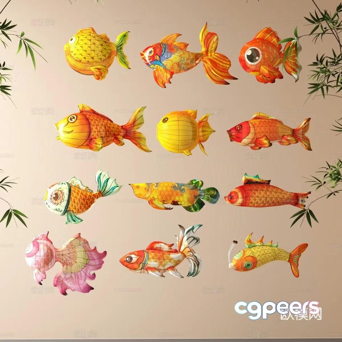 Fish Lantern 3d model
