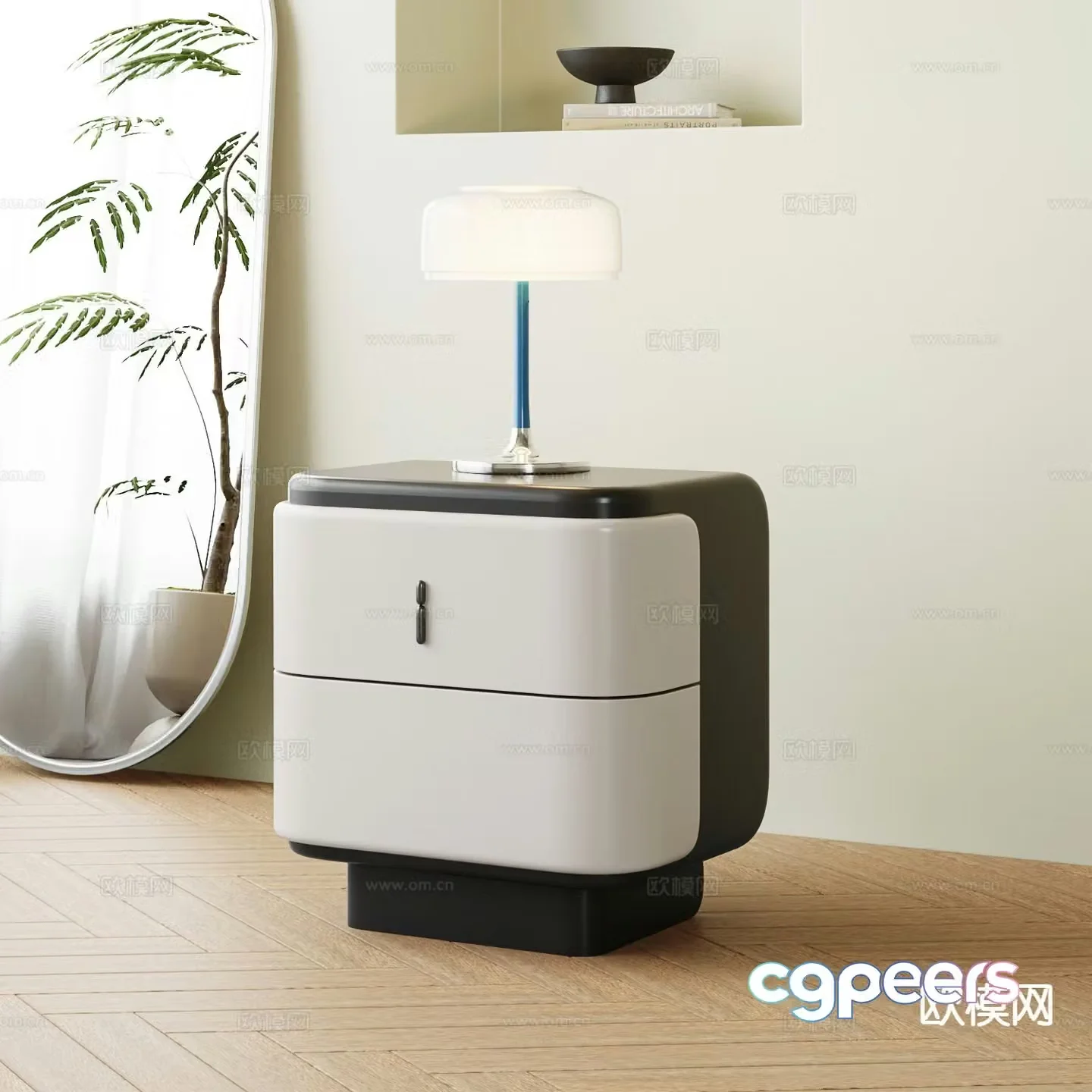 Modern bedside table 3d model