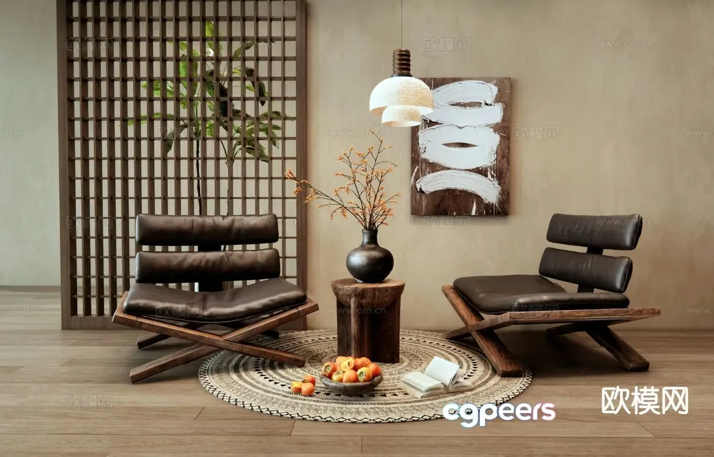 Wabi Sabi Lounge Chair Outdoor Chair 3D Model