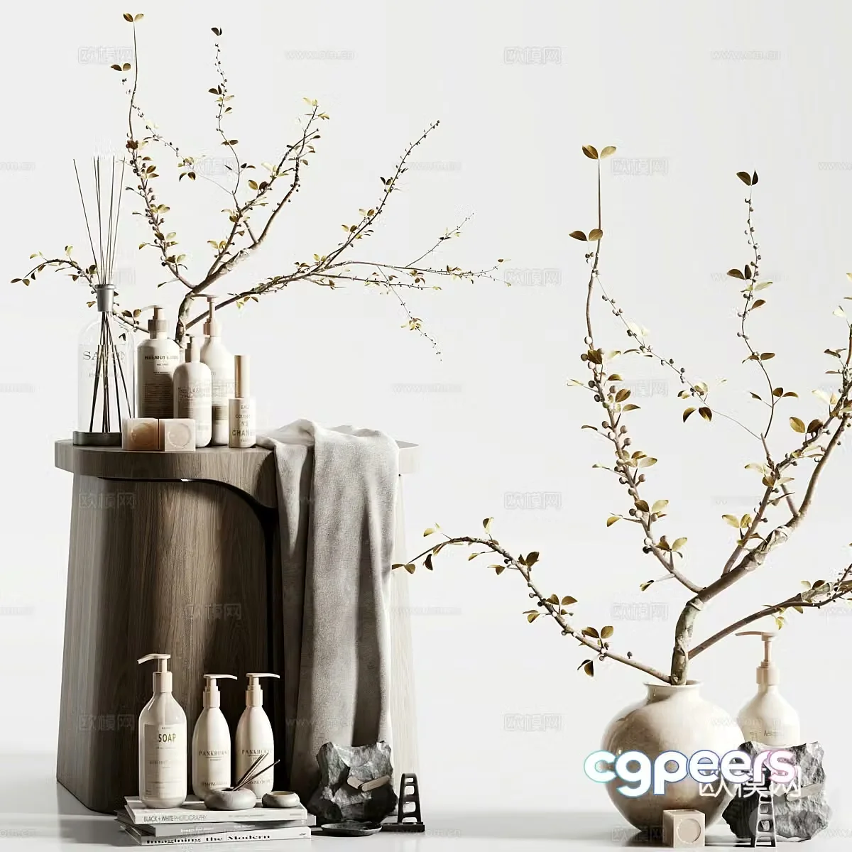 New Chinese style Wasabi toiletries 3D model