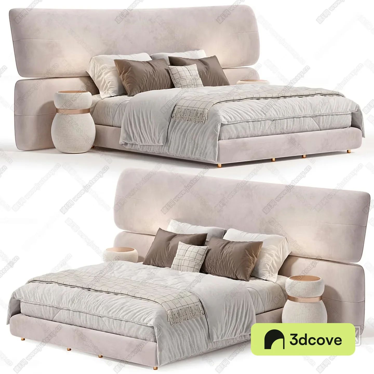Cozy Beige Bed