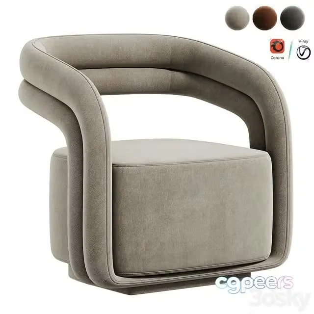 3ds Max Free – Mia Lounge Chair