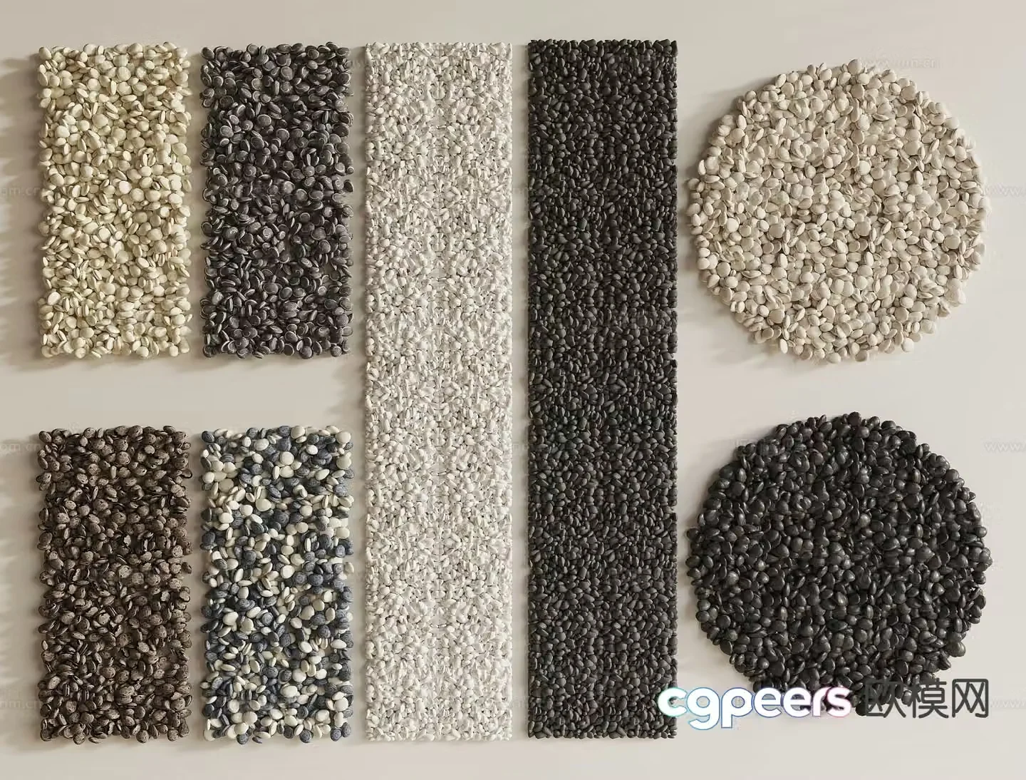 Pebbles gravel 3d model