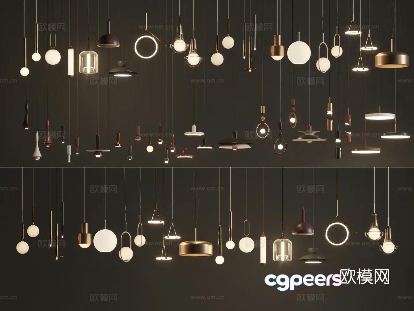 Modern Chandelier Decorative Light 3D Model