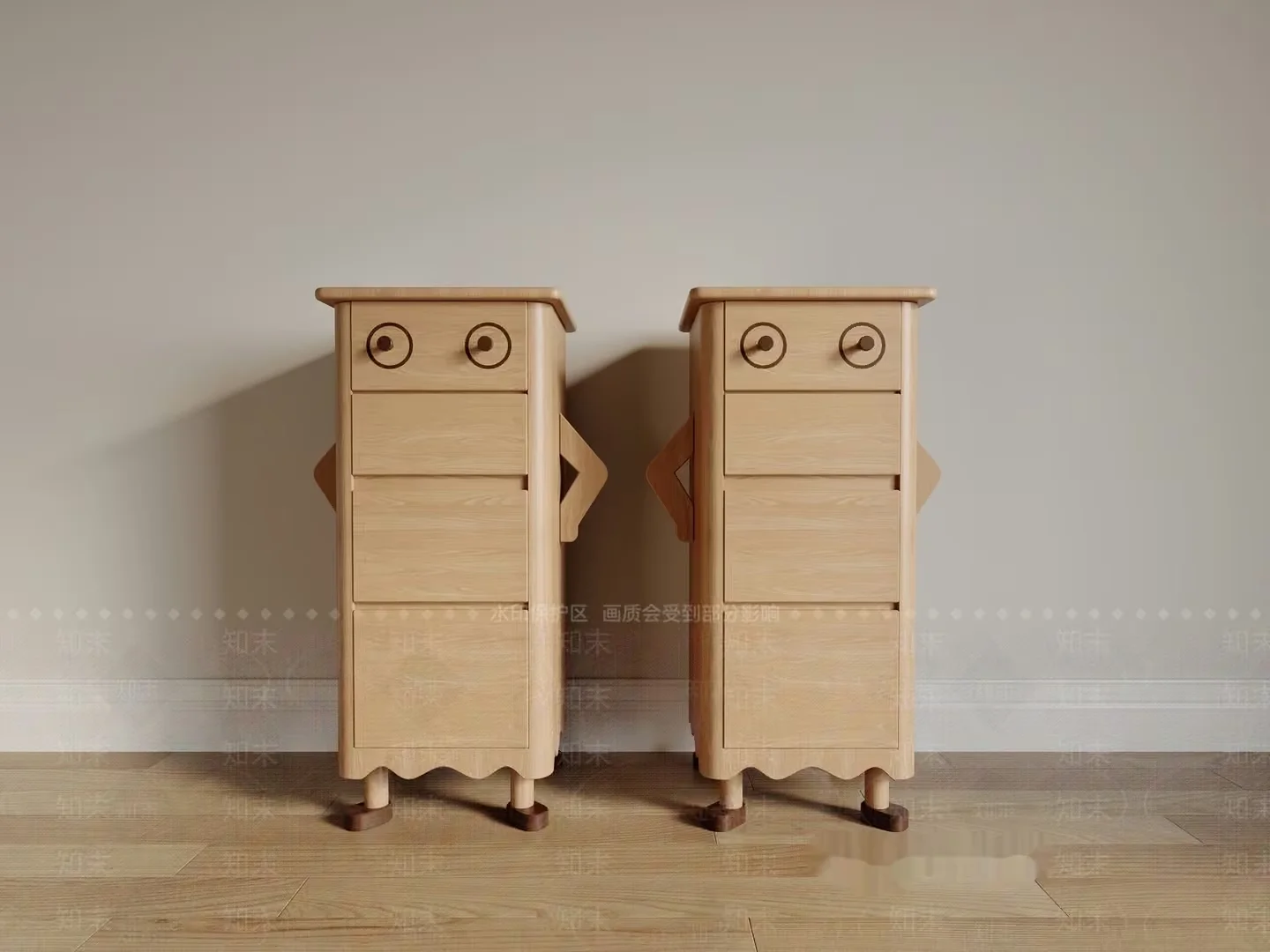 Wooden Dressers With Eyes 3D Model – 16937 – VRAY Render