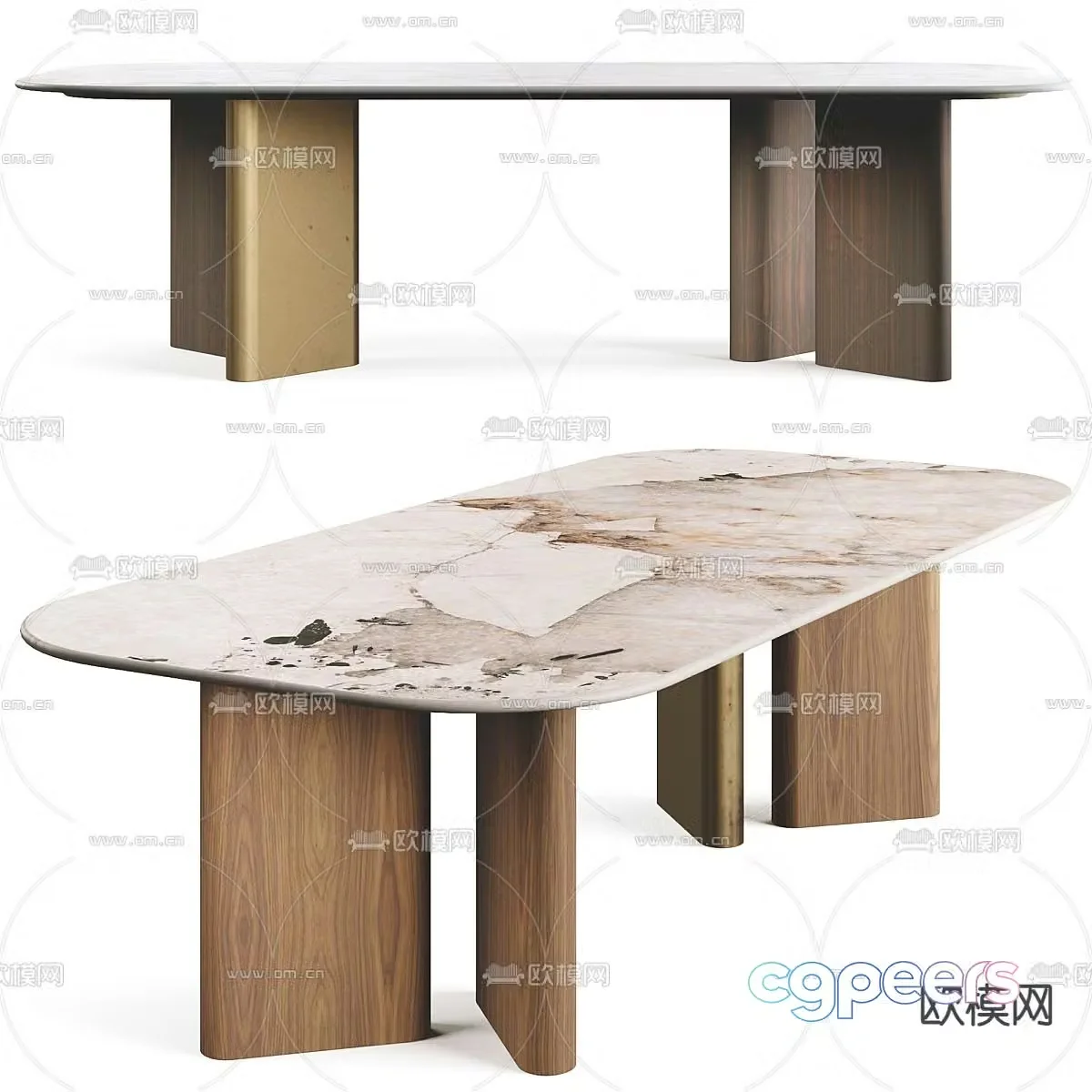 Marelli Onno modern dining table long dining table d model
