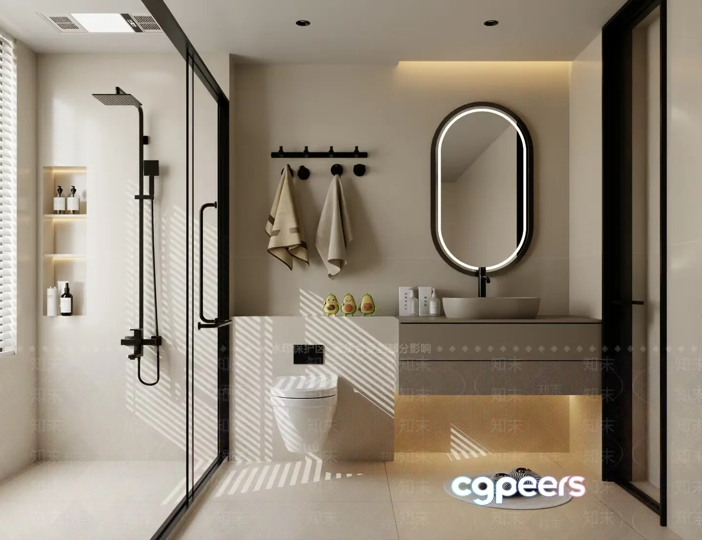 Modern Bathroom 3D Model – 2280 – VRAY Render