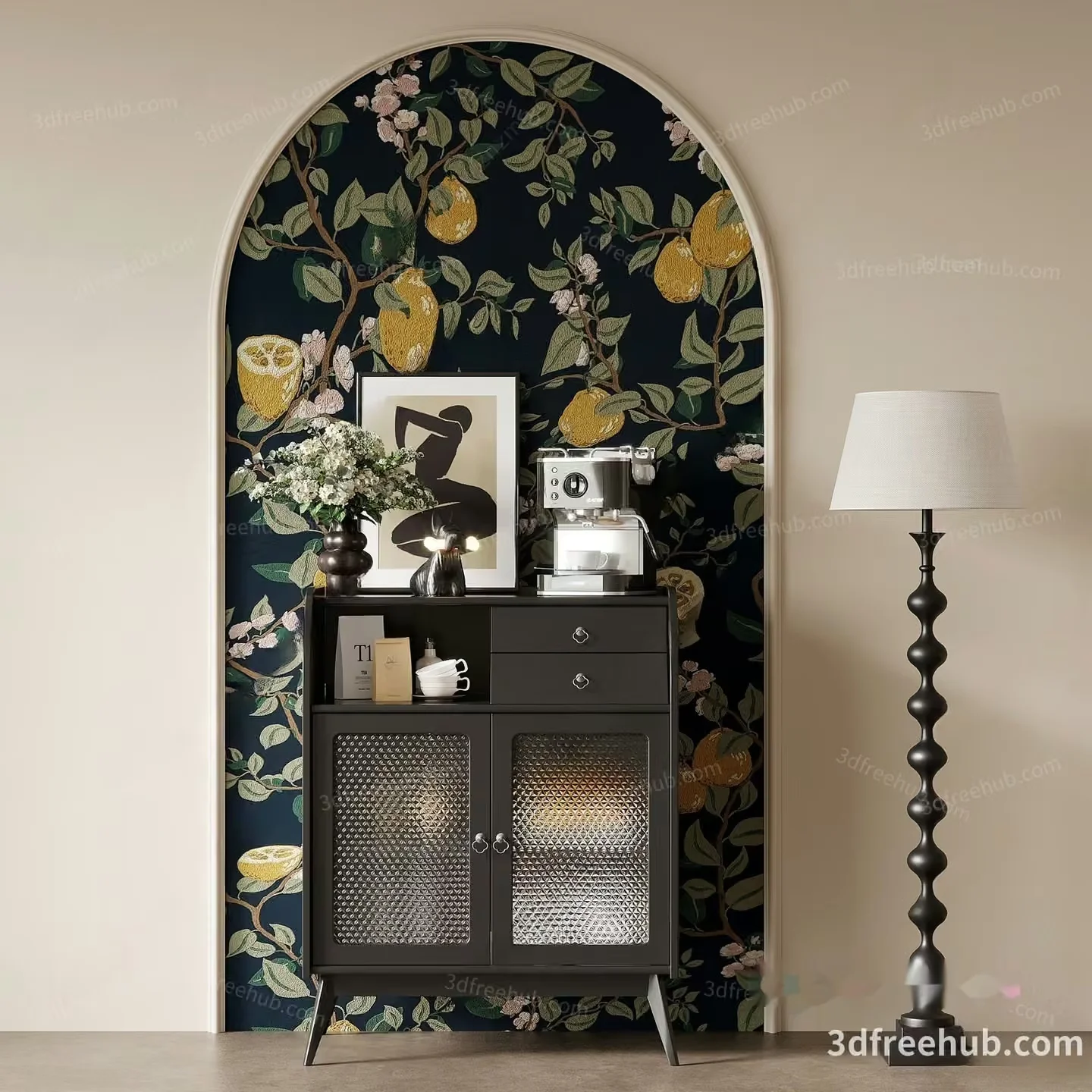 Cozy Modern Decor 3D Model – 19922 – VRAY Render
