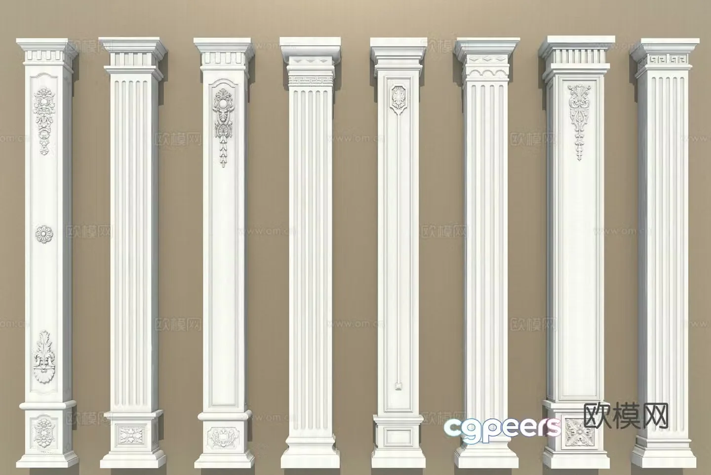 European column Roman column Corner column Hall column 3D model