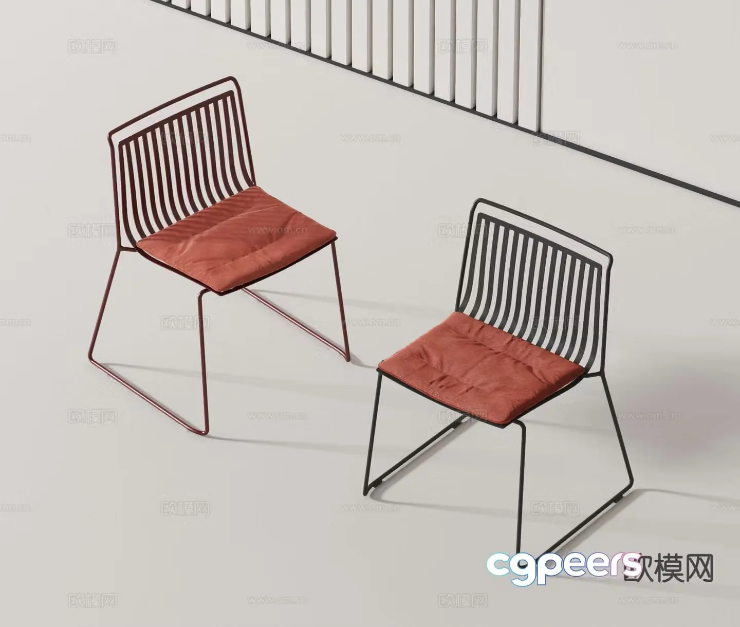 Modern single chair chair single chair 3d model