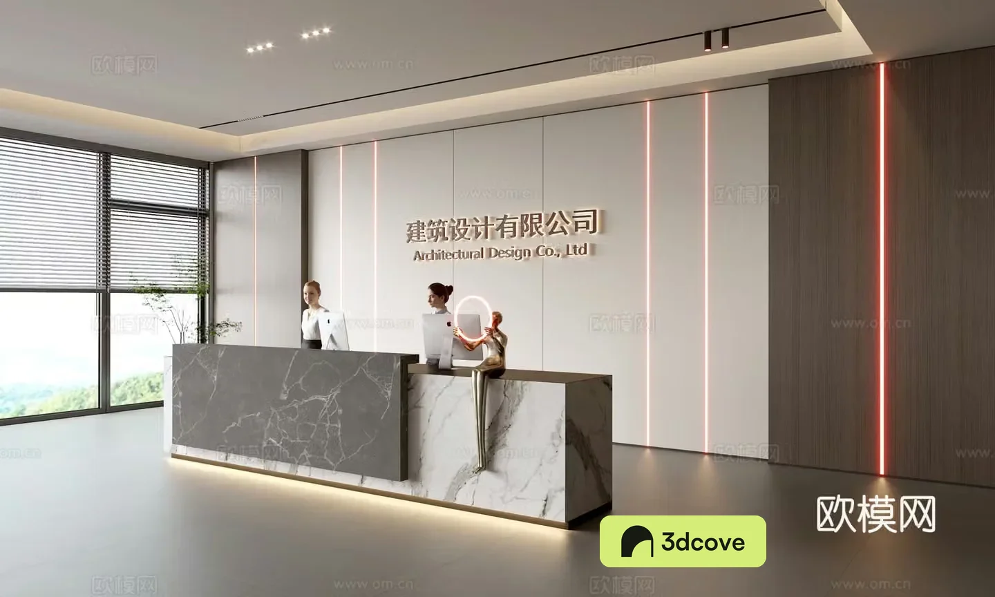 Modern company front desk reception area bar reception desk service desk company front desk background