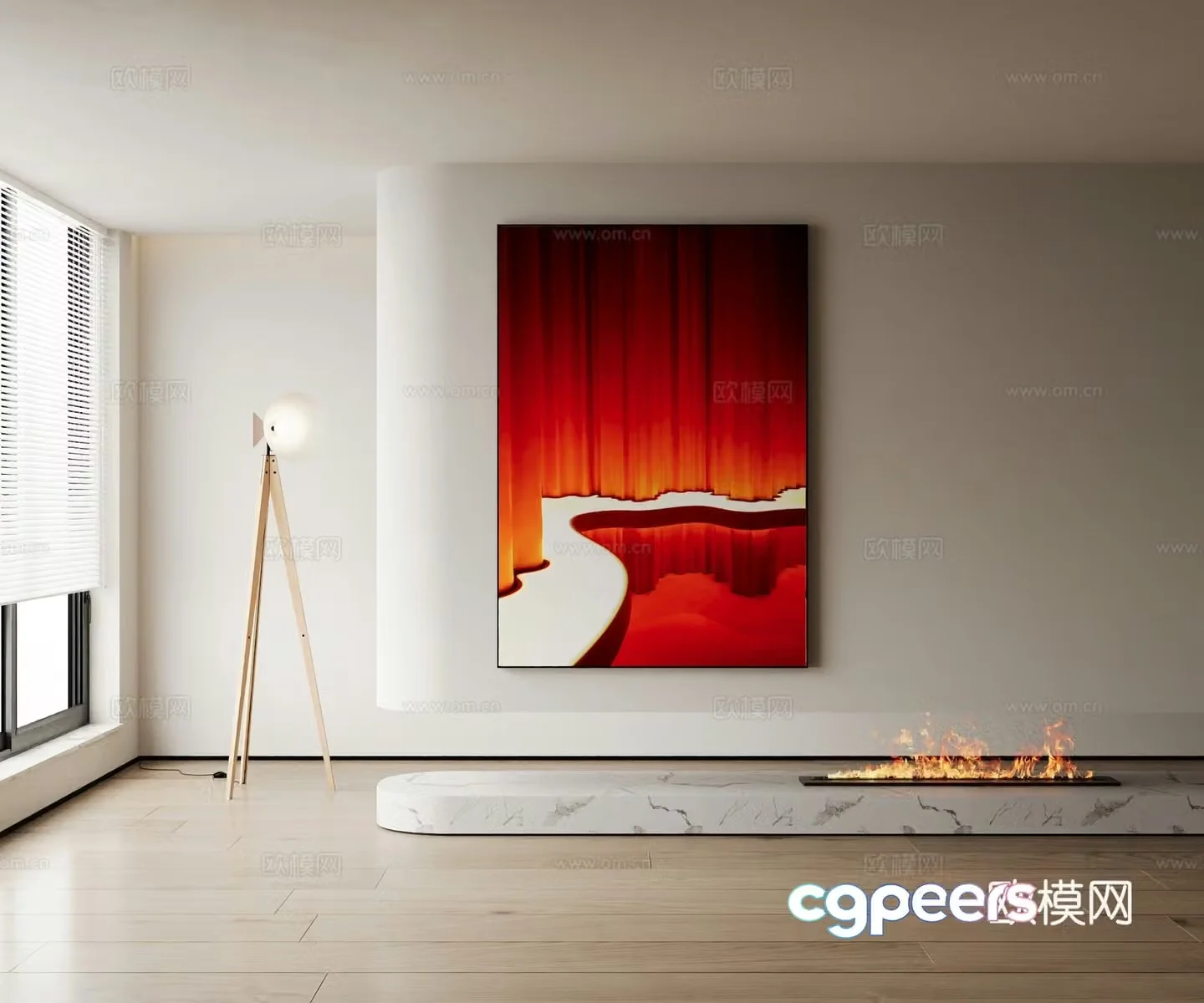 Modern decorative painting 3d model