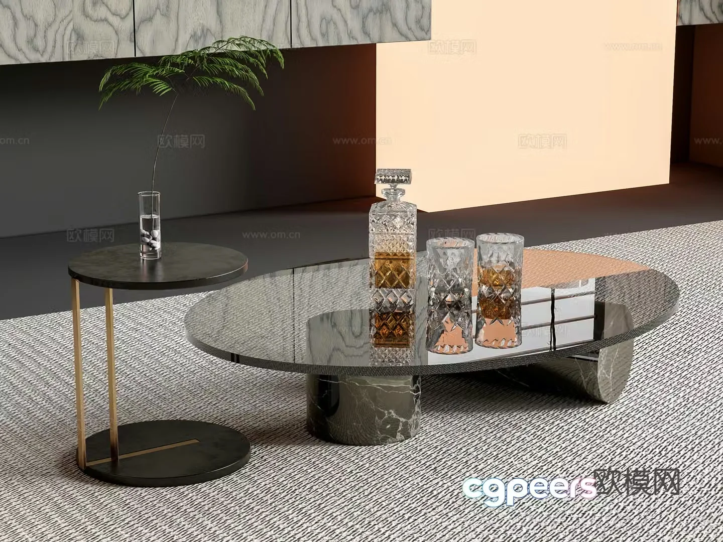 Modern coffee table 3d model