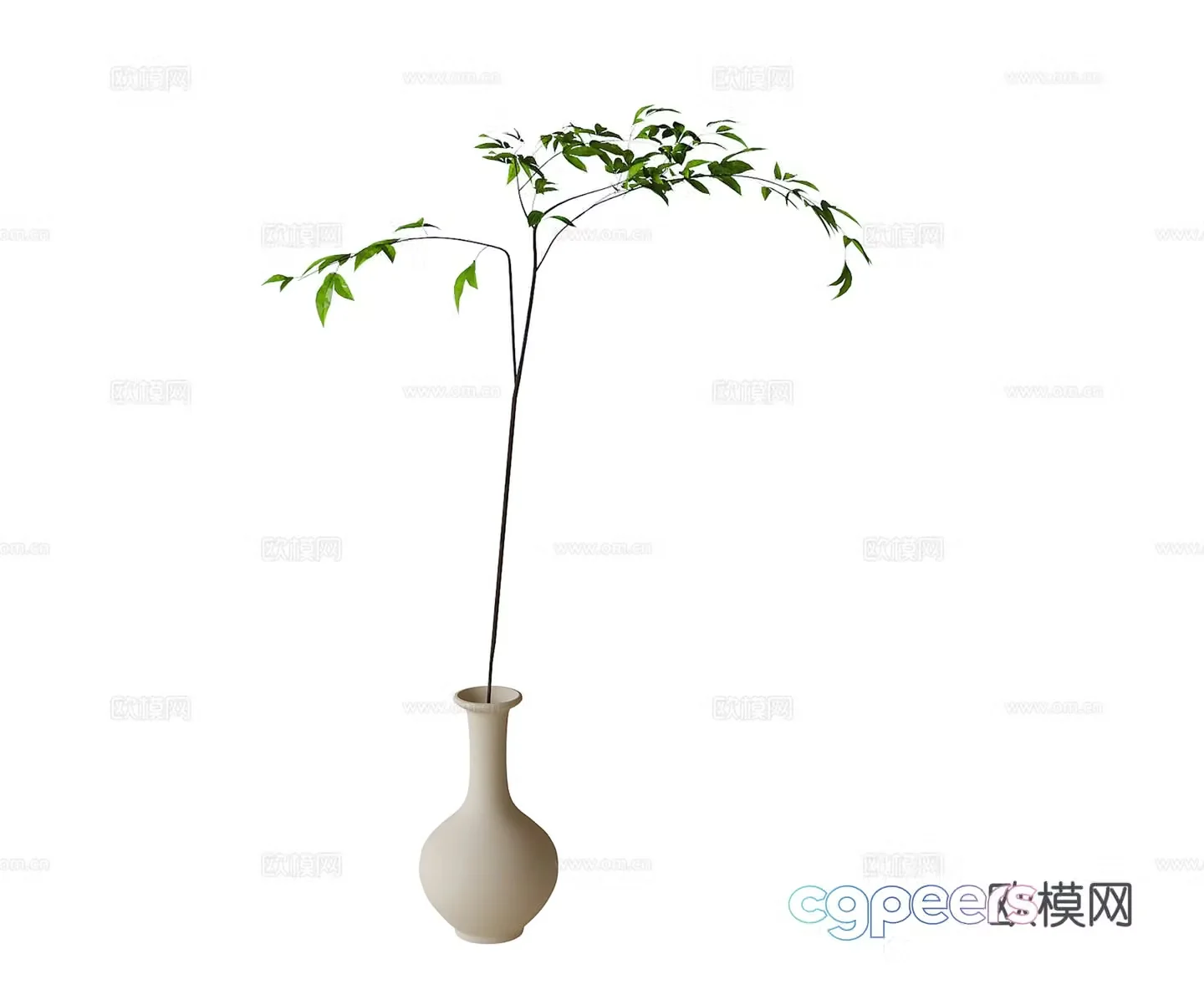 Modern vase flower art flower arrangement meeting plant ornaments 3d model