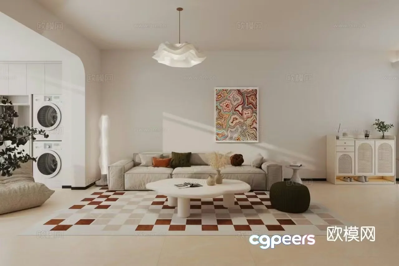 Cream Fengke restaurant 3d model