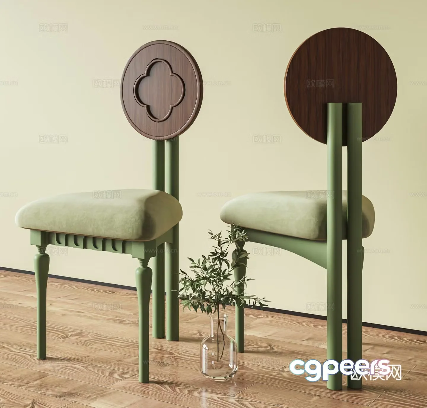 Middle Ages 3D Model of Wasabi Chair