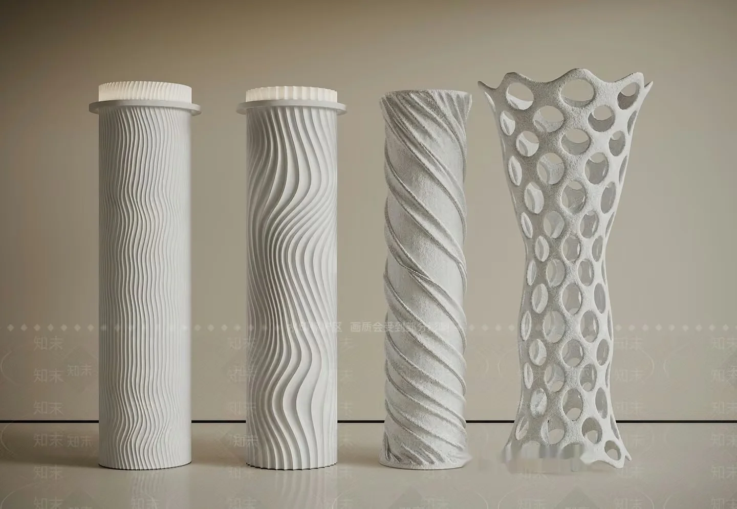 These Are 3D Printed Objects 3D Model – 2954 – VRAY Render
