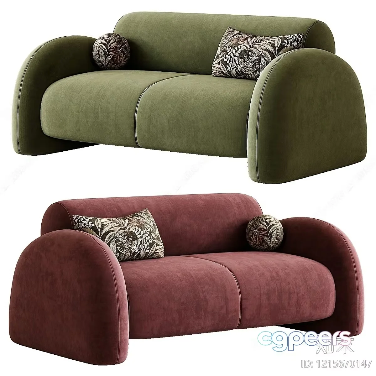Modern Sofa Set 3D Model – 15158 – VRAY Render