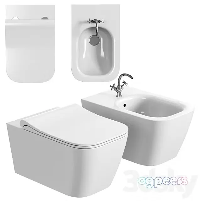 3ds Max Free – Toilet By GSI Ceramica NUBES
