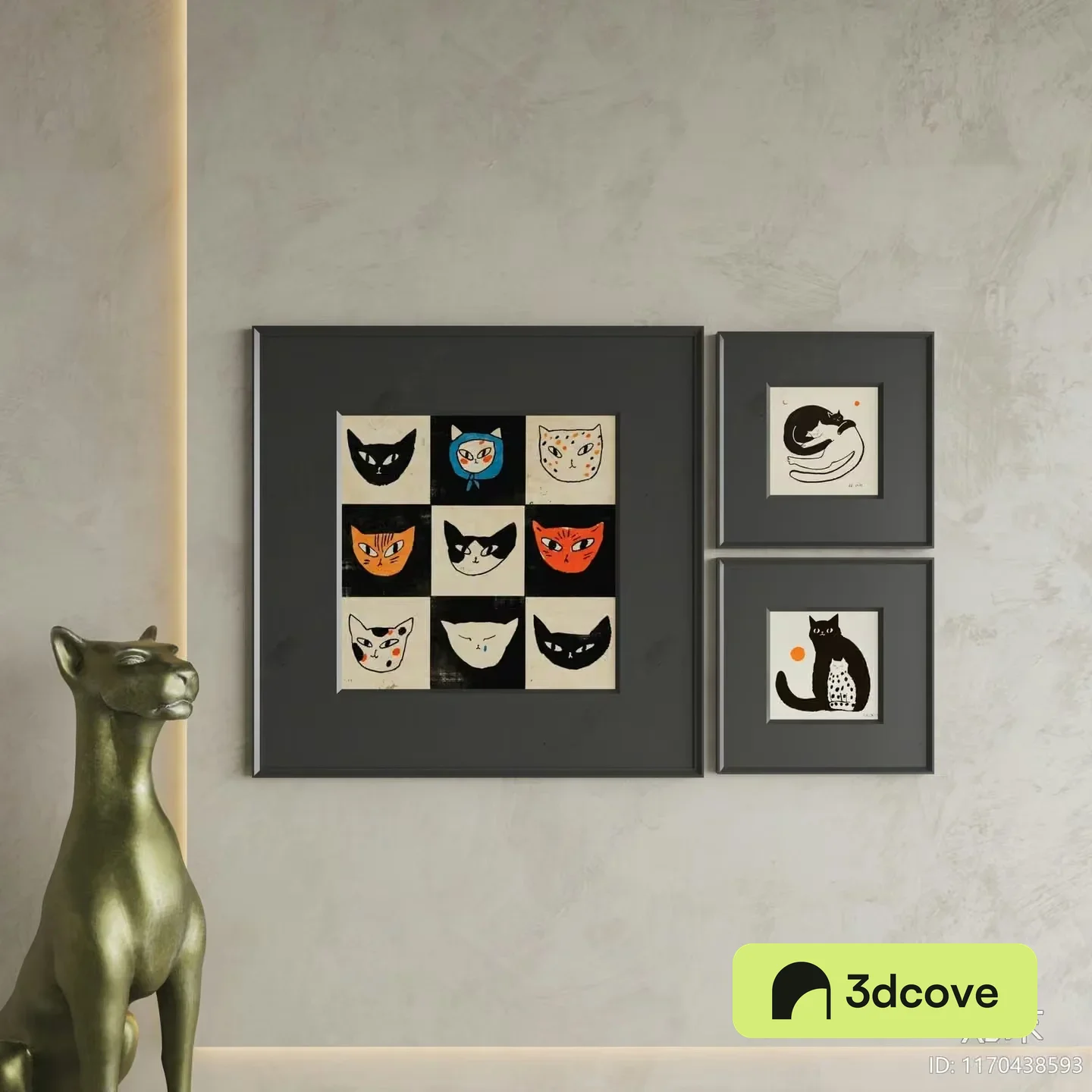 Cozy Cat-Themed Living Room