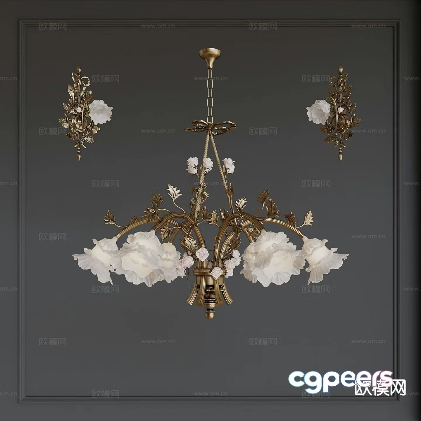 French chandelier 3d model