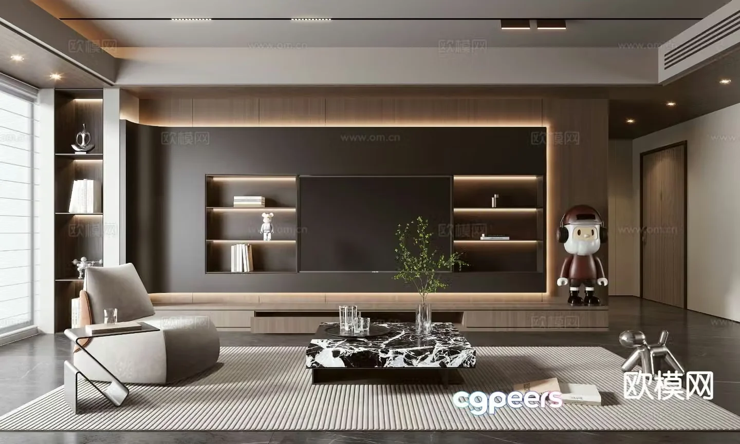Italian living room 3d model