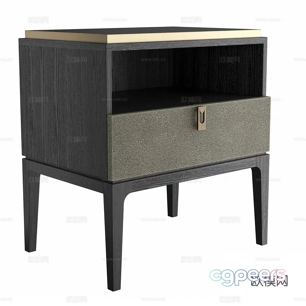 Medium-old bedside table Wasabi wind bedside table Square bedside table chest of drawers B&B bedside table Real 3D model