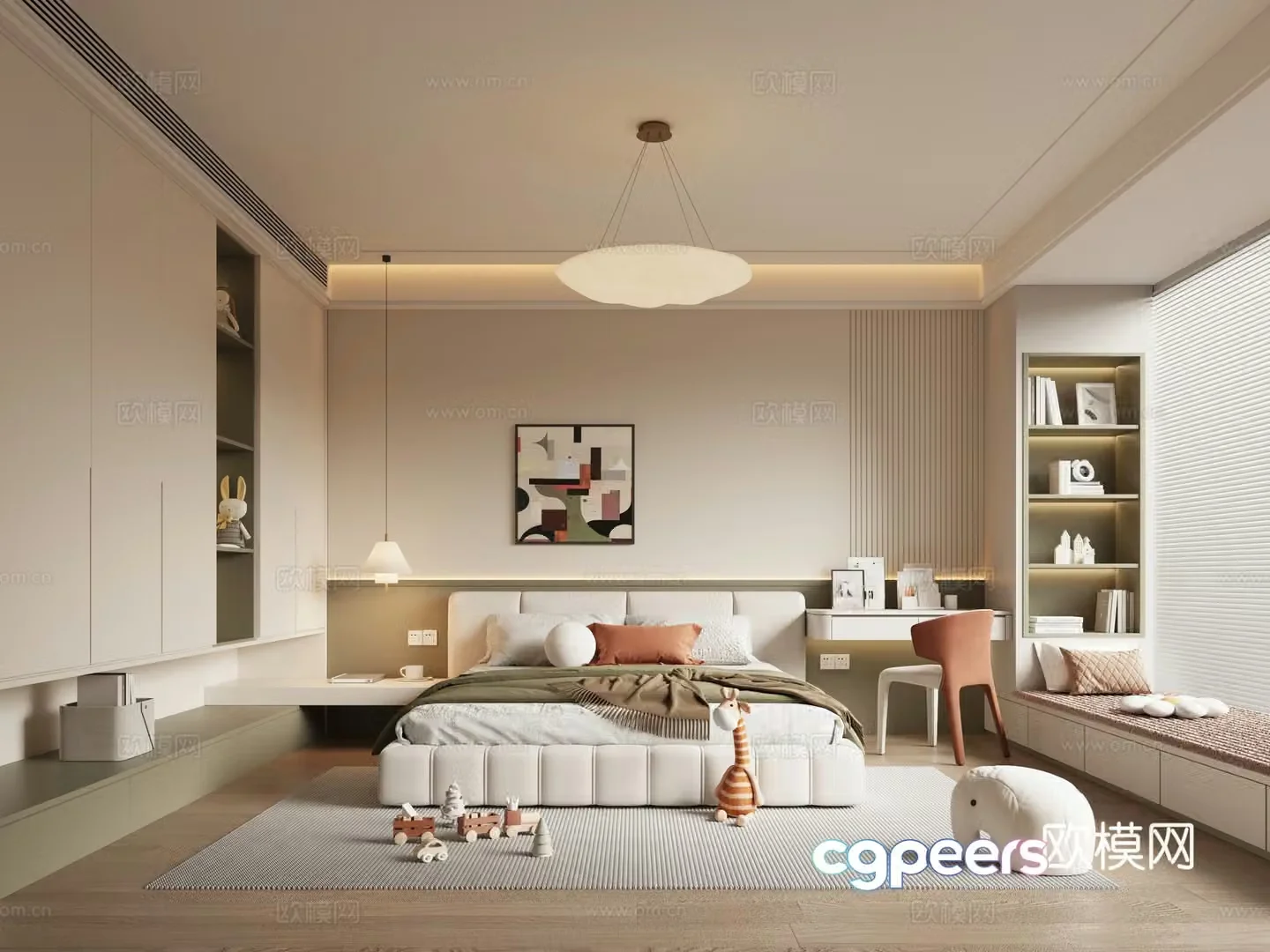 Modern children’s room 3d model