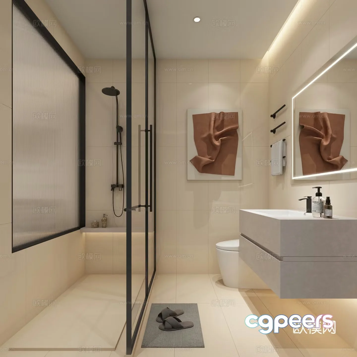 Modern bathroom 3d model