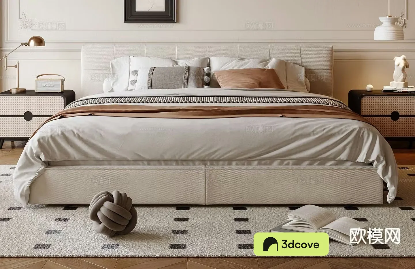 French double bed