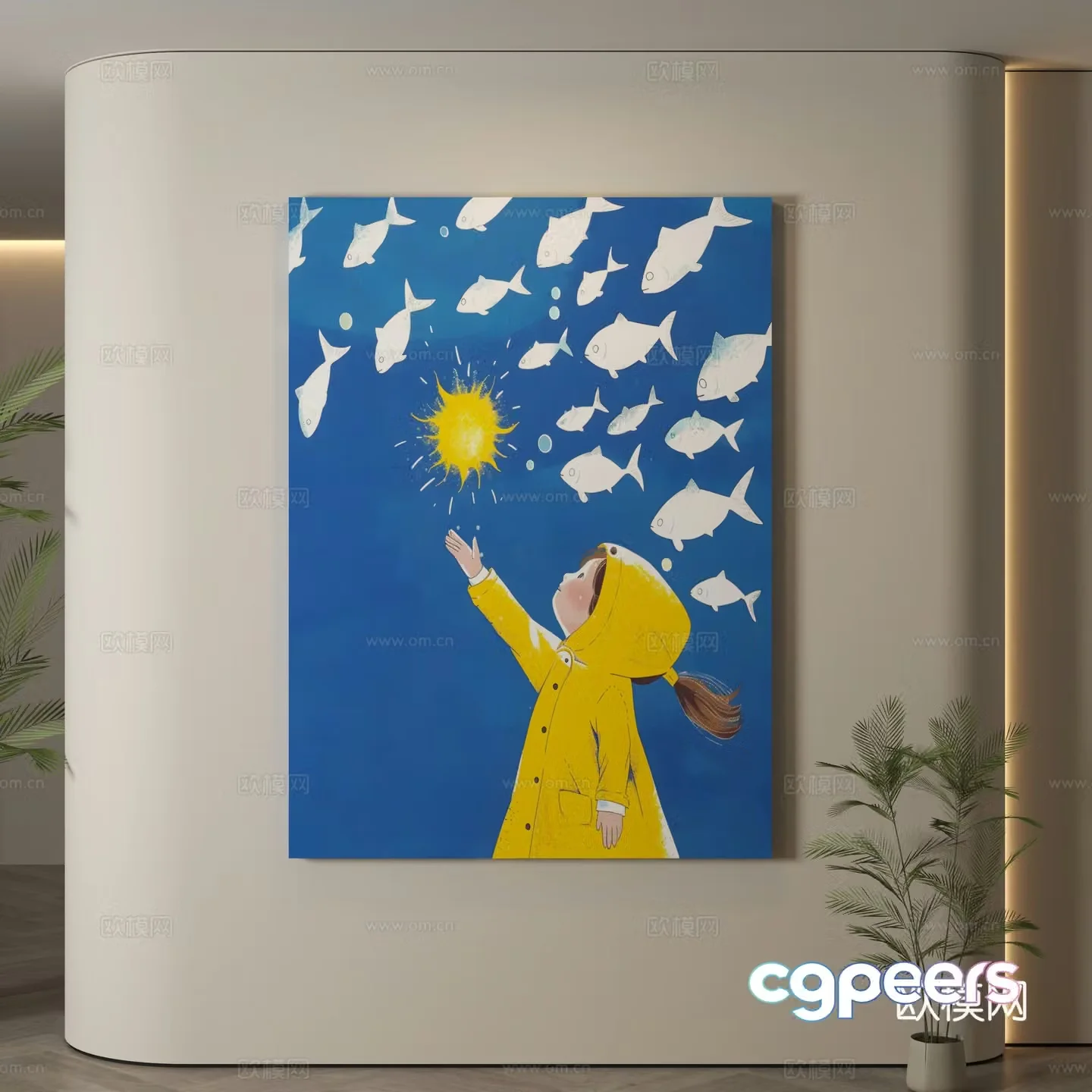 Modern hanging paintings Children’s room hanging paintings Children’s room decoration paintings Children’s room cartoon hanging paintings Cartoon decoration 3d model