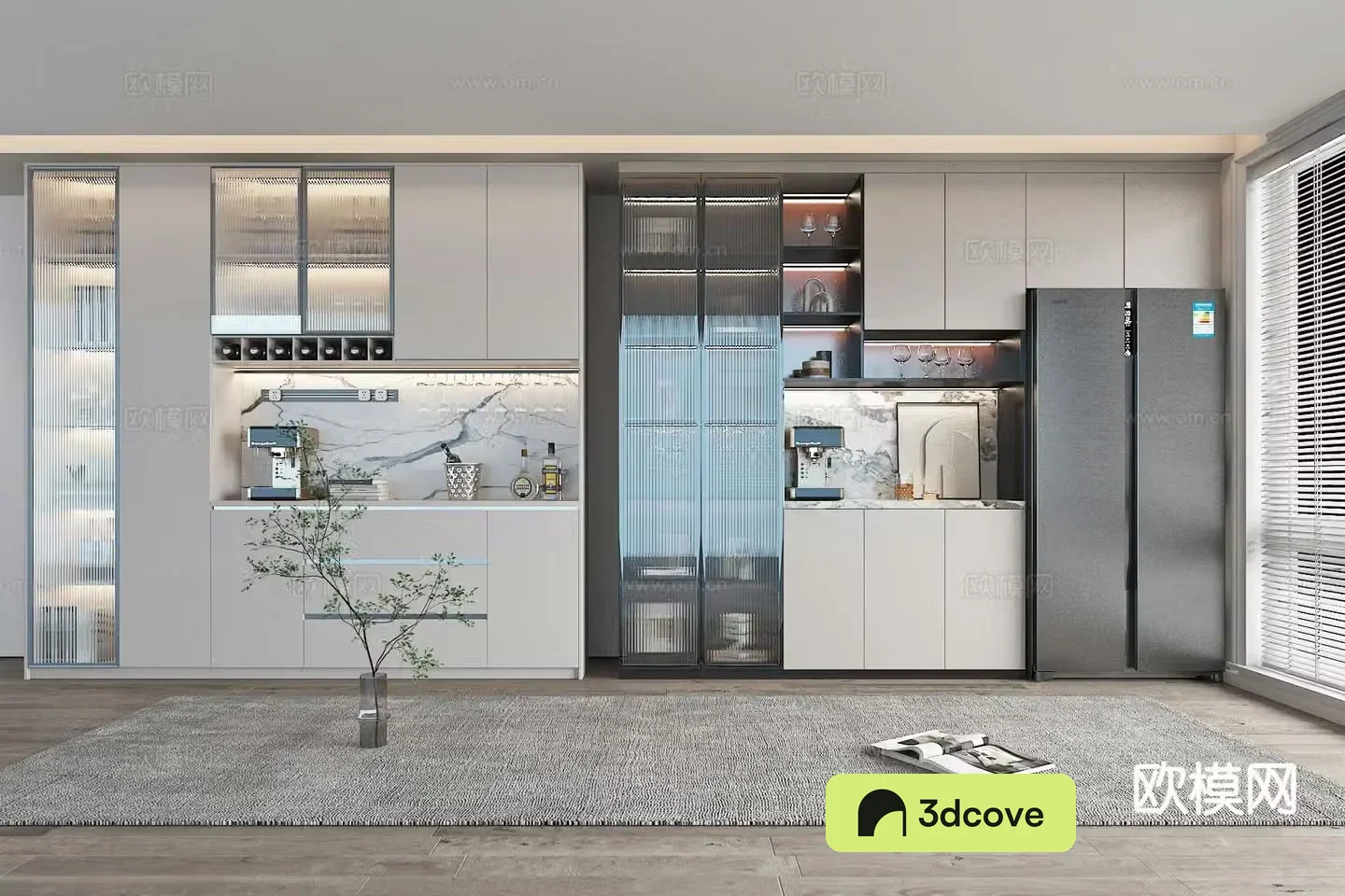 Modern sideboard wine cabinet restaurant cabinet