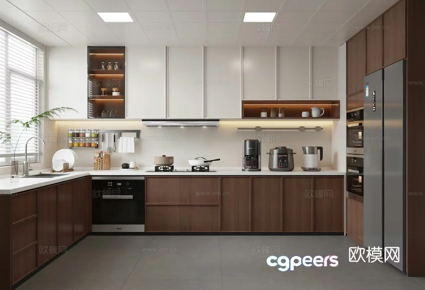 Wasabi Middle Style Kitchen 3D Model