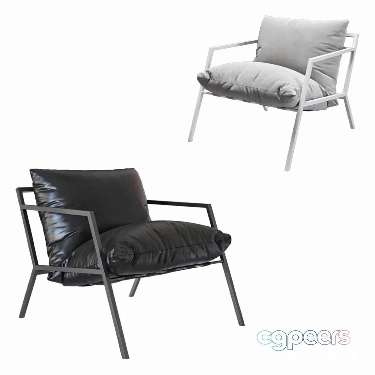 Modern Metal Chairs 3D Model – 7491 – VRAY Render