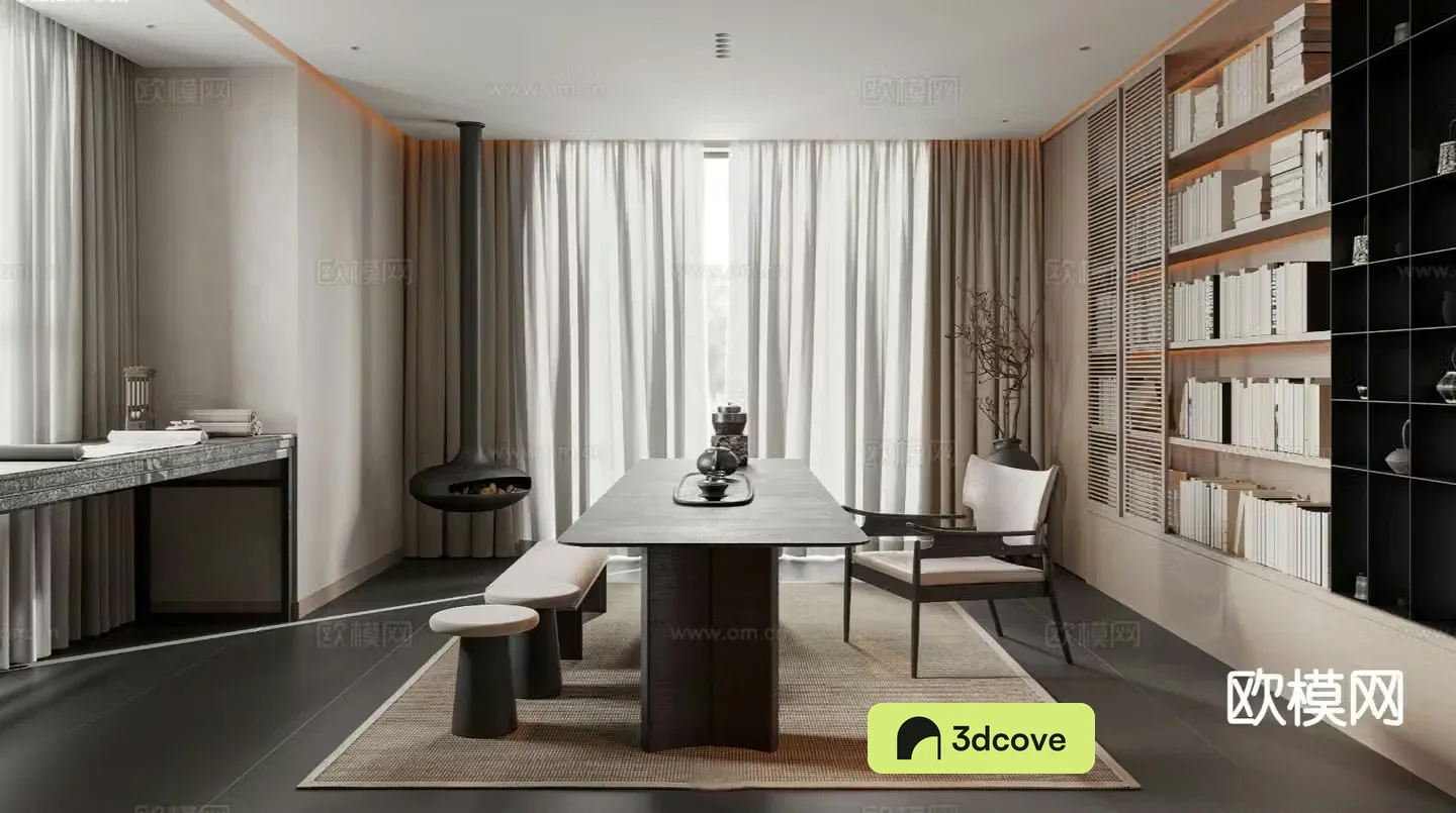 Modern study room