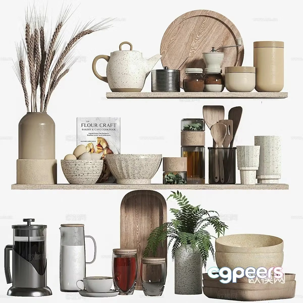 New Chinese kitchen utensils Kitchen supplies 3D model