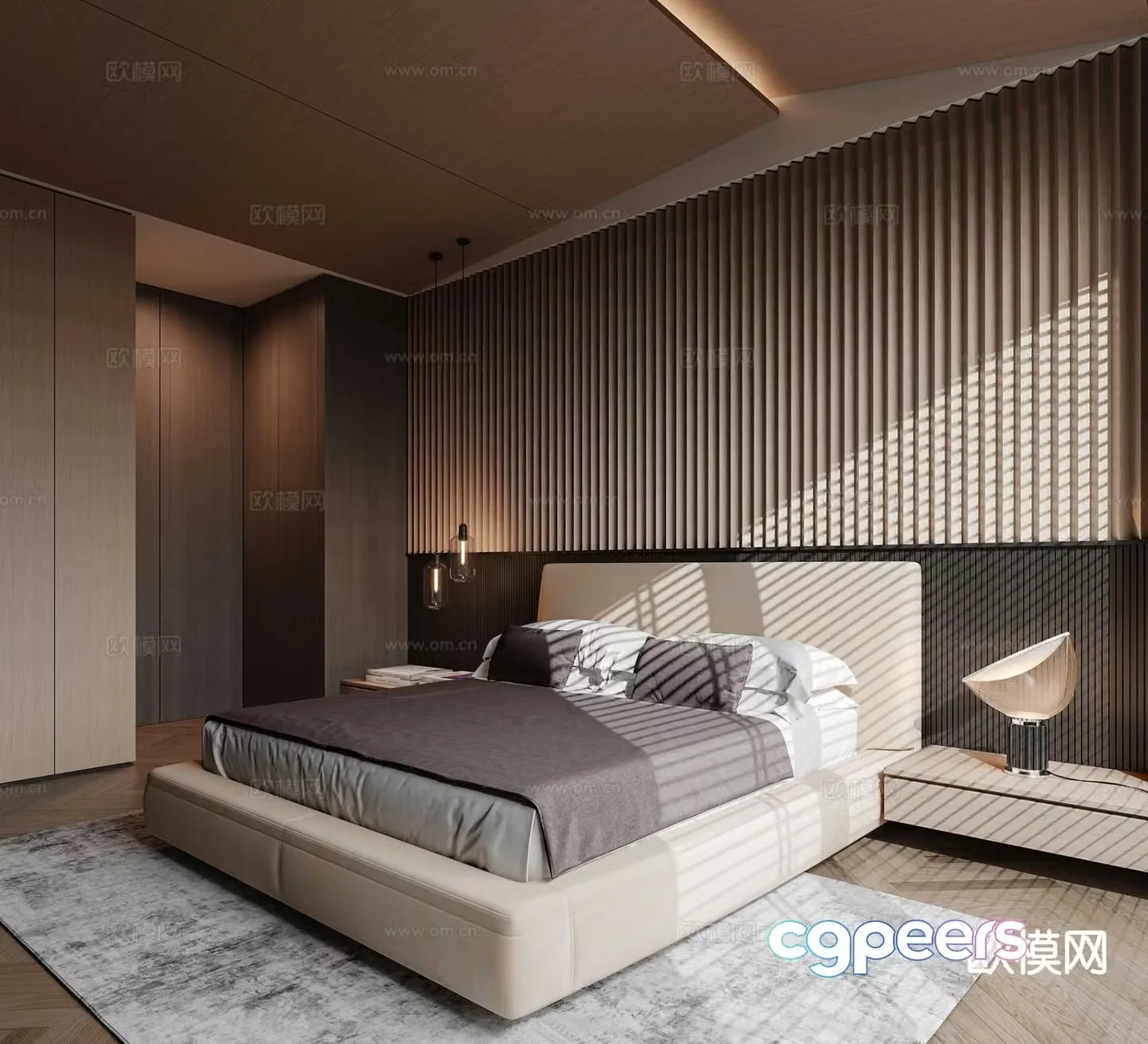 Modern bedroom master bedroom 3d model