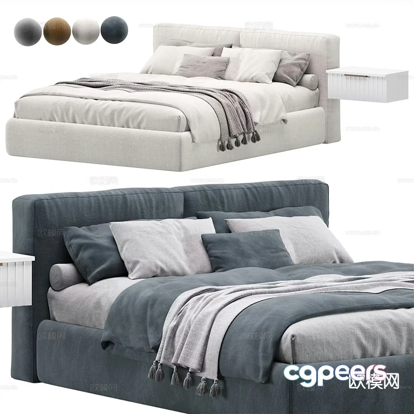 Divan.ru double bed 3d model