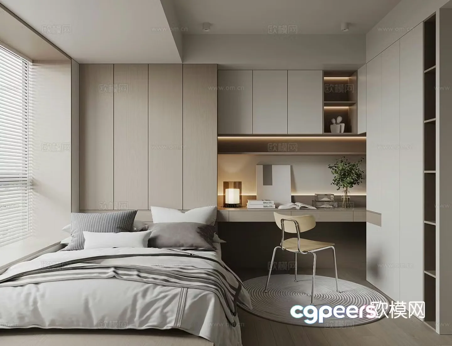 3d model of tatami bedroom and second bedroom