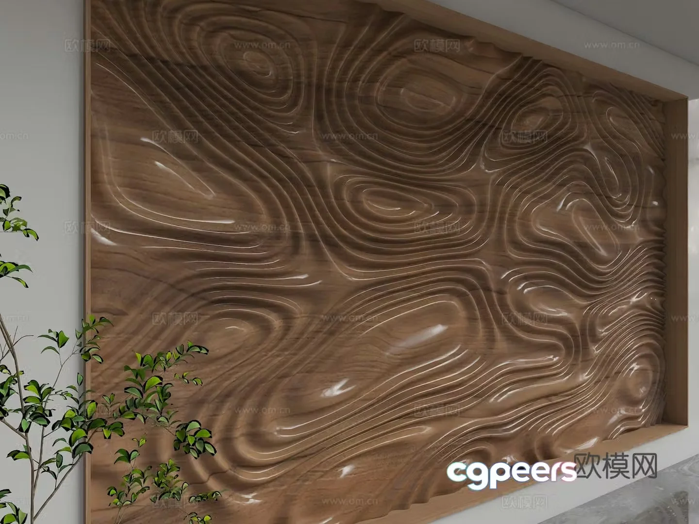 Modern background wall 3d model