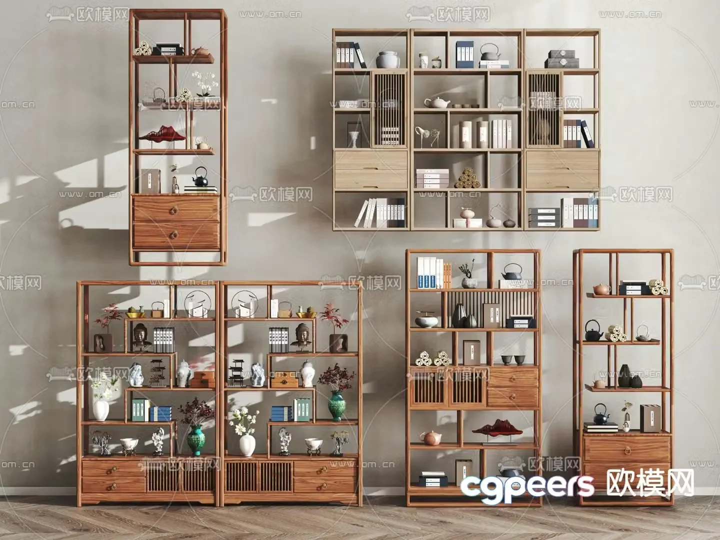 Bogu rack new Chinese style storage rack display rack 3d model
